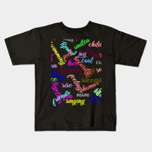 RGB Positive Word cloud! Kids T-Shirt